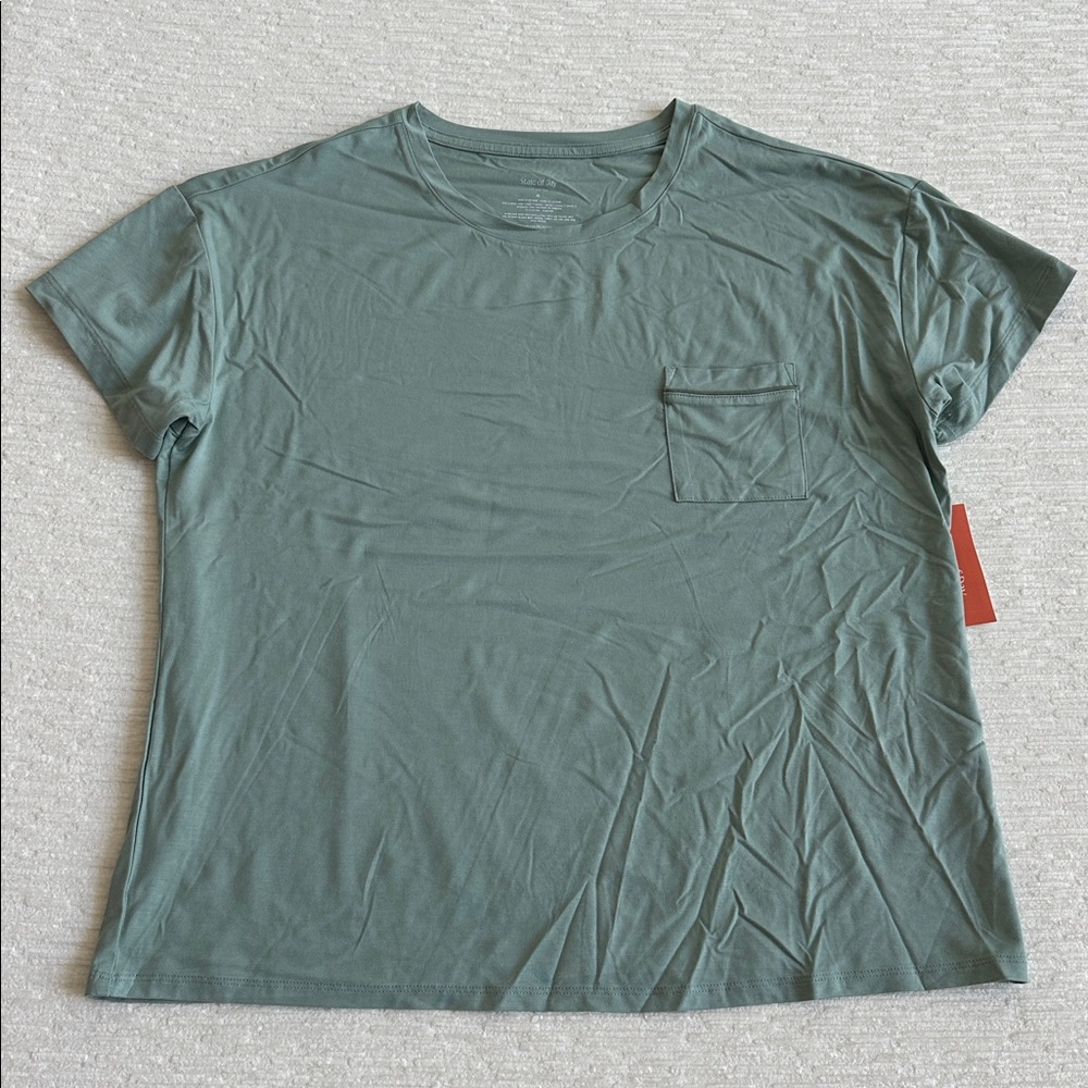 Soft Knit Lounge Pants and Matching Tee in Sage Green NWT - Picture 3 of 6